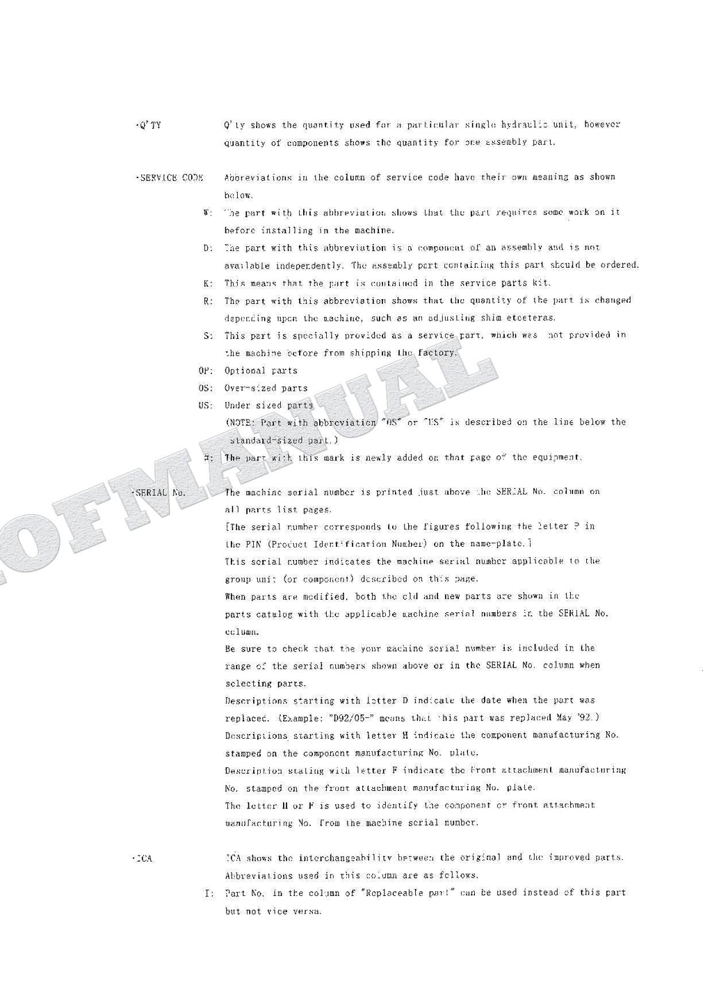 HITACHI EX60WD-2 Equipment Component Excavator Parts Catalog Manual SN 001001-