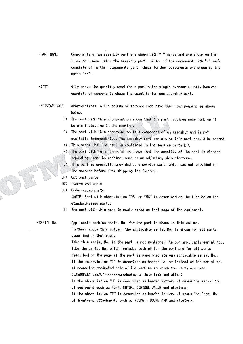 HITACHI EX60T-2 Equip Component Telescopic Crawler Crane Parts Catalog Manual