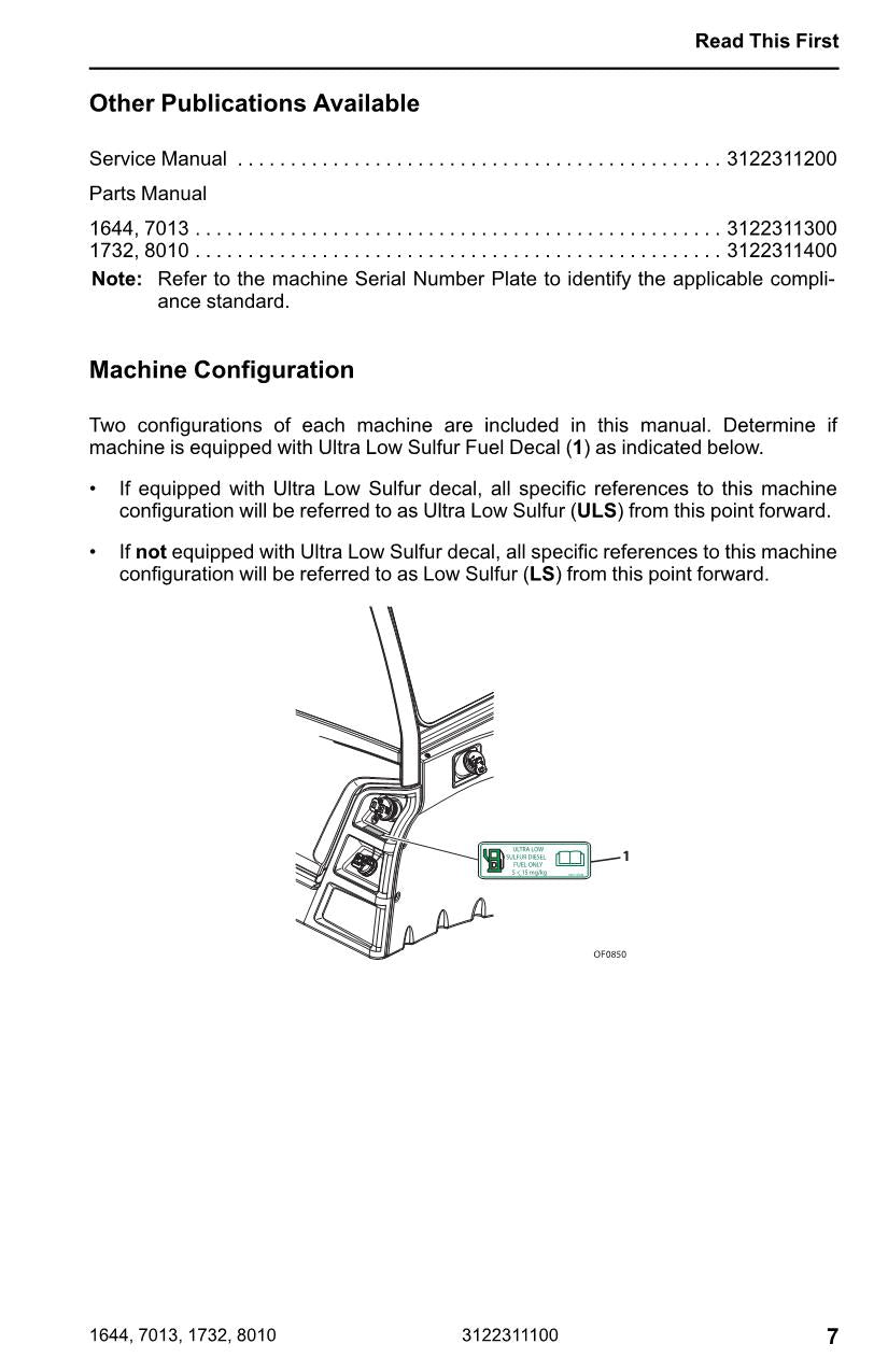 Manual del operador de mantenimiento del manipulador telescópico JLG 1644 1732 7013 8010 3122311100