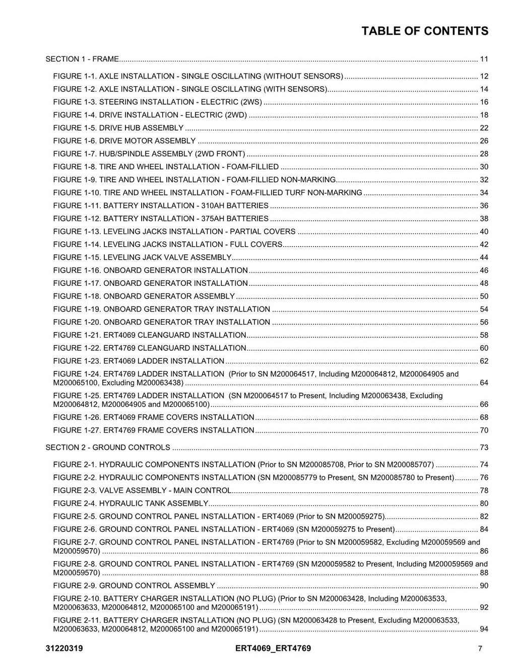 Manual del catálogo de piezas del elevador de tijera JLG ERT4069 ERT4769
