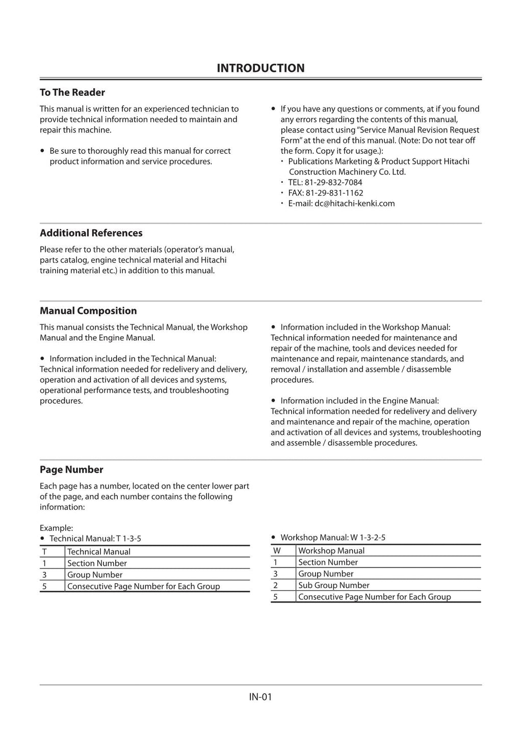 HITACHI ZAXIS ZX170W-5B Excavator Operational Principle Technical Manual