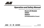 Manual del operador de mantenimiento y operación de plataformas elevadoras JLG 600SC 660SJC 3121775