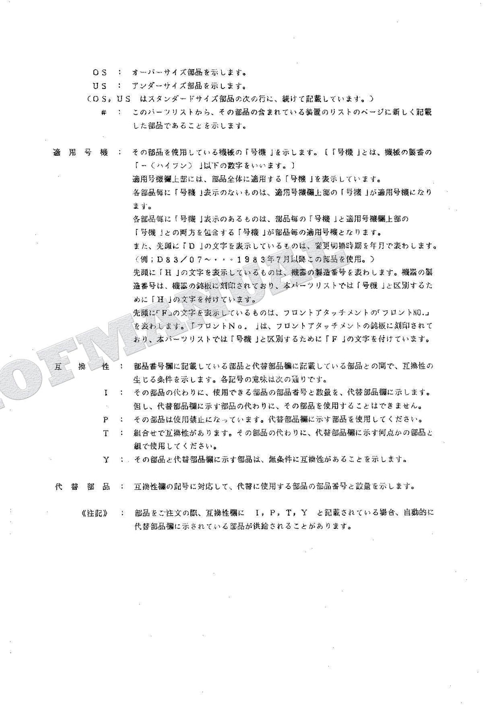 HITACHI WH04D Excavator Parts Catalog Manual P175-2-4