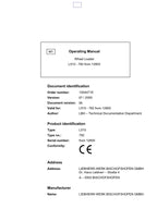 Liebherr L510 Wheel Loader Operators manual