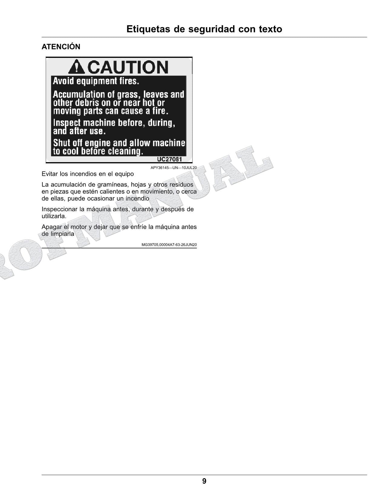 John Deere S220 S240 Tractor Manual del Operador SN S220 010001- 240 880001-
