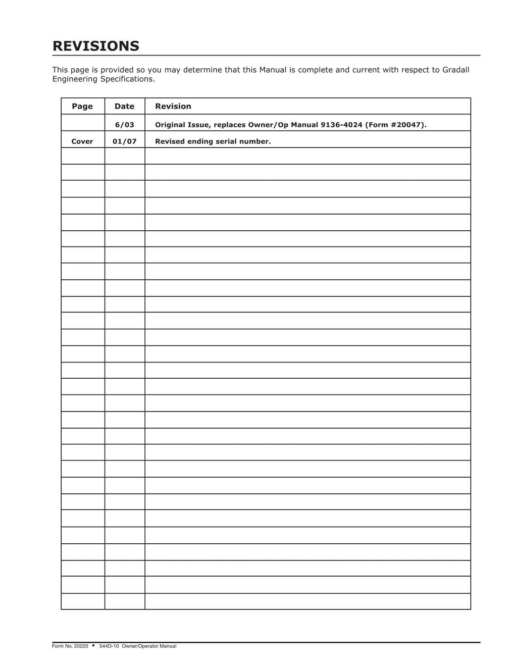 GRADALL JLG 544D Telehandler Maintenance Operation Operators Manual