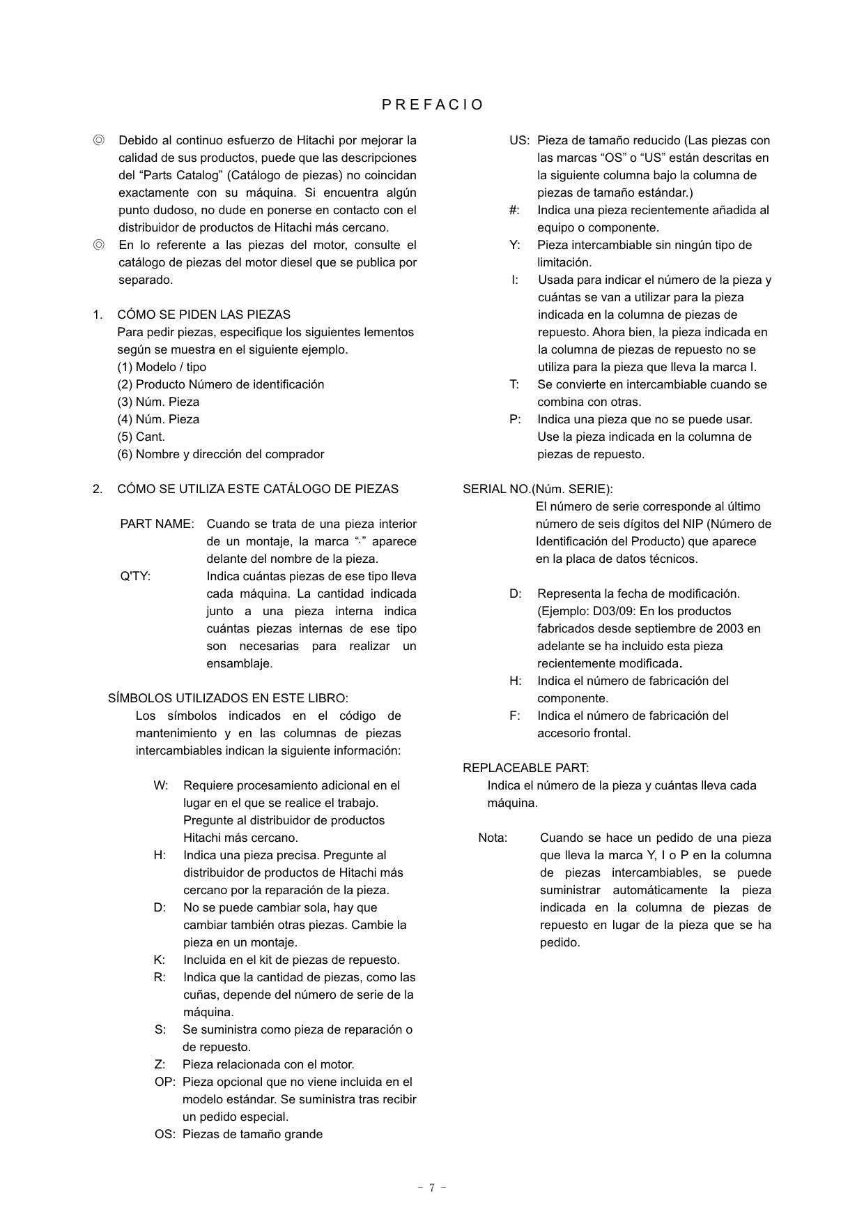 Hitachi ZW310 Wheel Loader Parts Catalog Manual SN 4HF 000101-up 4HA 005101-up
