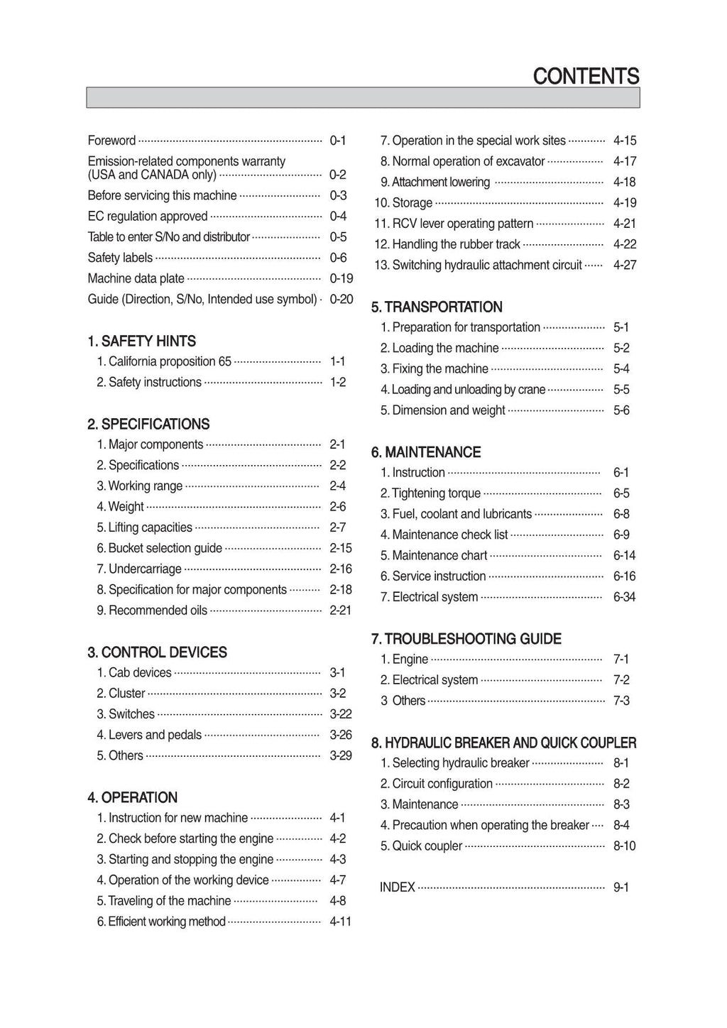 Hyundai HX17A Z CRAWLER EXCAVATOR Operators Maintenance Manual