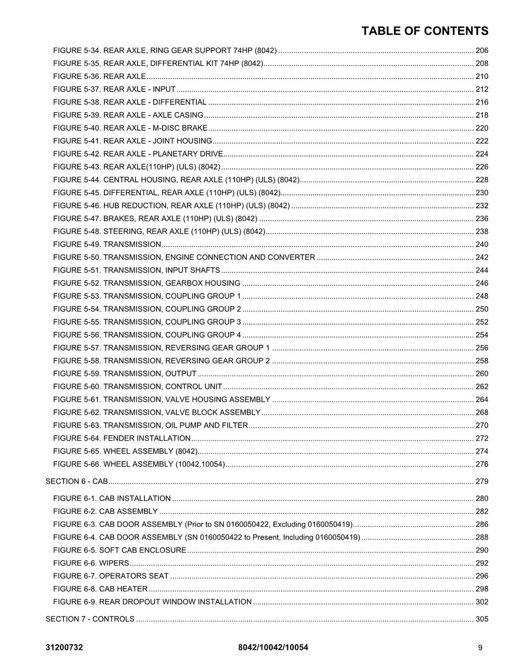 SKYTRAK 10042 10054 8042 Telehandler Parts Catalog Manual 31200732
