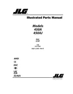JLG 450A 450AJ Boom Lift  Parts Catalog Manual 31217491
