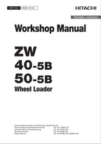 Hitachi ZW40-5B ZW50-5B Wheel Loader Workshop Manual