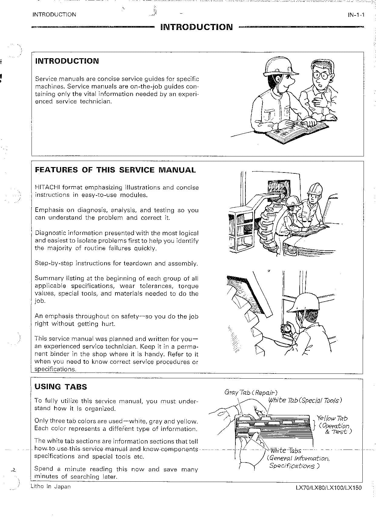 Hitachi LX70 LX80 Wheel Loader Service Manual