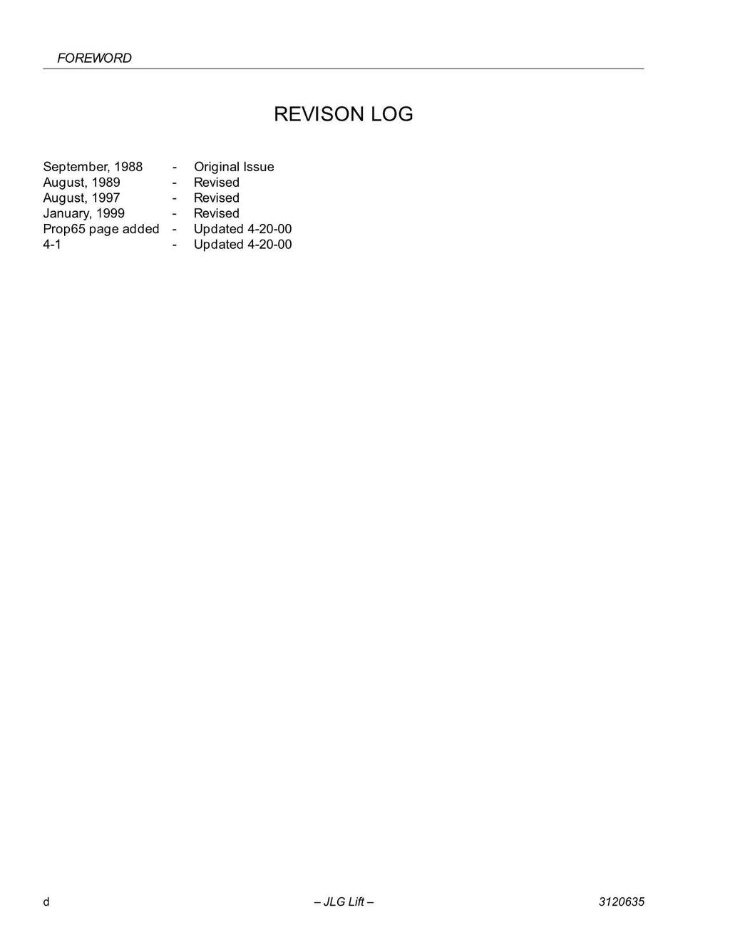 Manual del operador de mantenimiento de plataformas elevadoras JLG 100HX 100HX+10 110HX 3120635