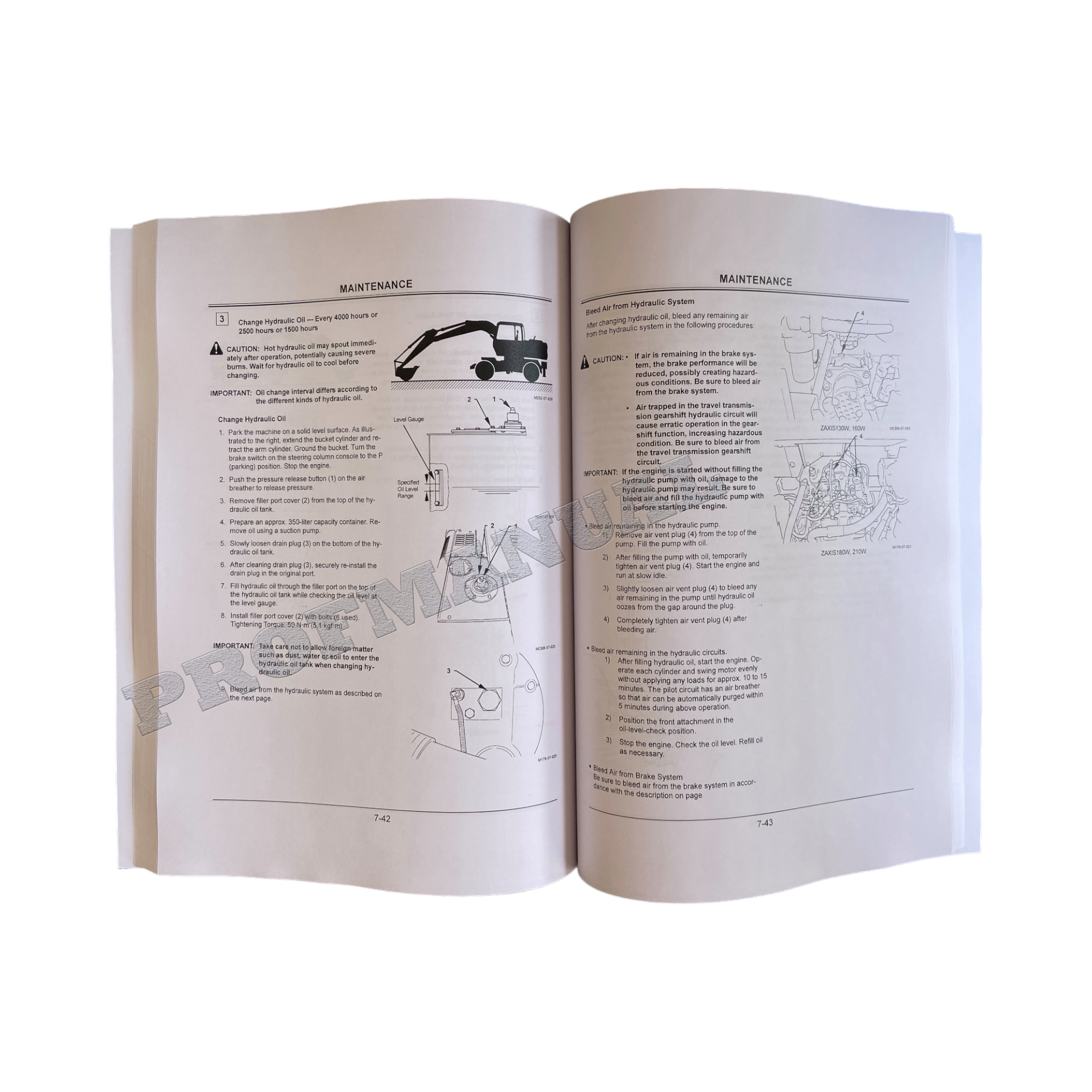 HITACHI ZAXIS ZX 130W 160W 180W 210W EXCAVATOR OPERATORS MANUAL #1
