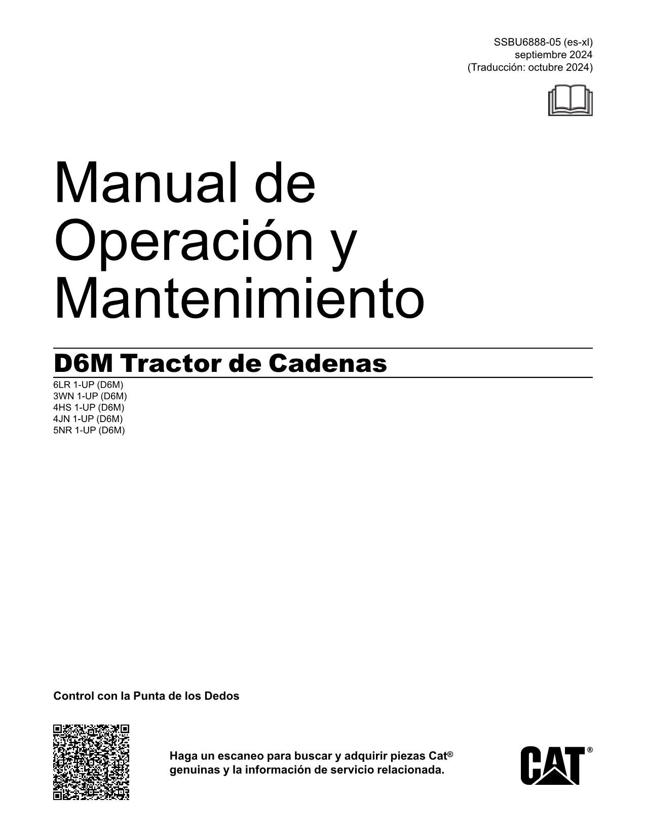 Caterpillar D6M Tractor de Cadenas Manual de Operación y Mantenimiento SSBU6888