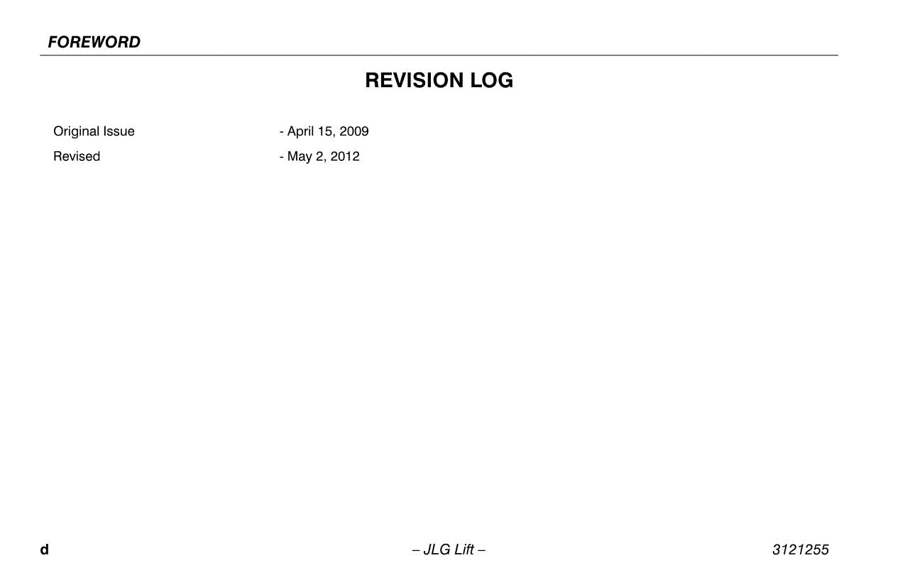 Manual del operador de mantenimiento y operación de la plataforma elevadora JLG 1100S 1100SJP