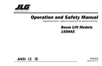 JLG 150HAX Boom Lift Maintenance Operation Operators Manual
