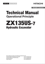 HITACHI ZX135US-7 Operational Principle Excavator Oceanian Technical Manual