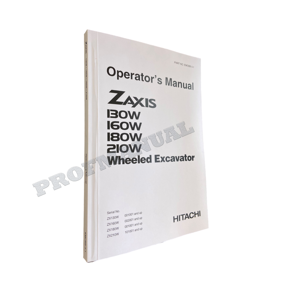 HITACHI ZAXIS ZX 130W 160W 180W 210W EXCAVATOR OPERATORS MANUAL #1