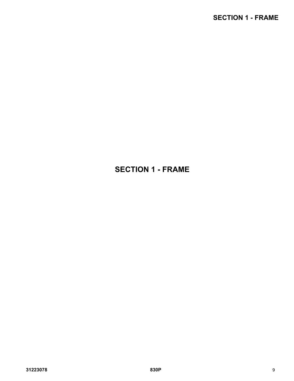 JLG 830P Vertical Mast Parts Catalog Manual
