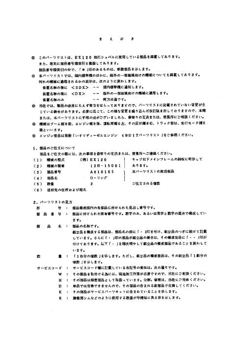 Manual del catálogo de piezas de la excavadora Hitachi EX120