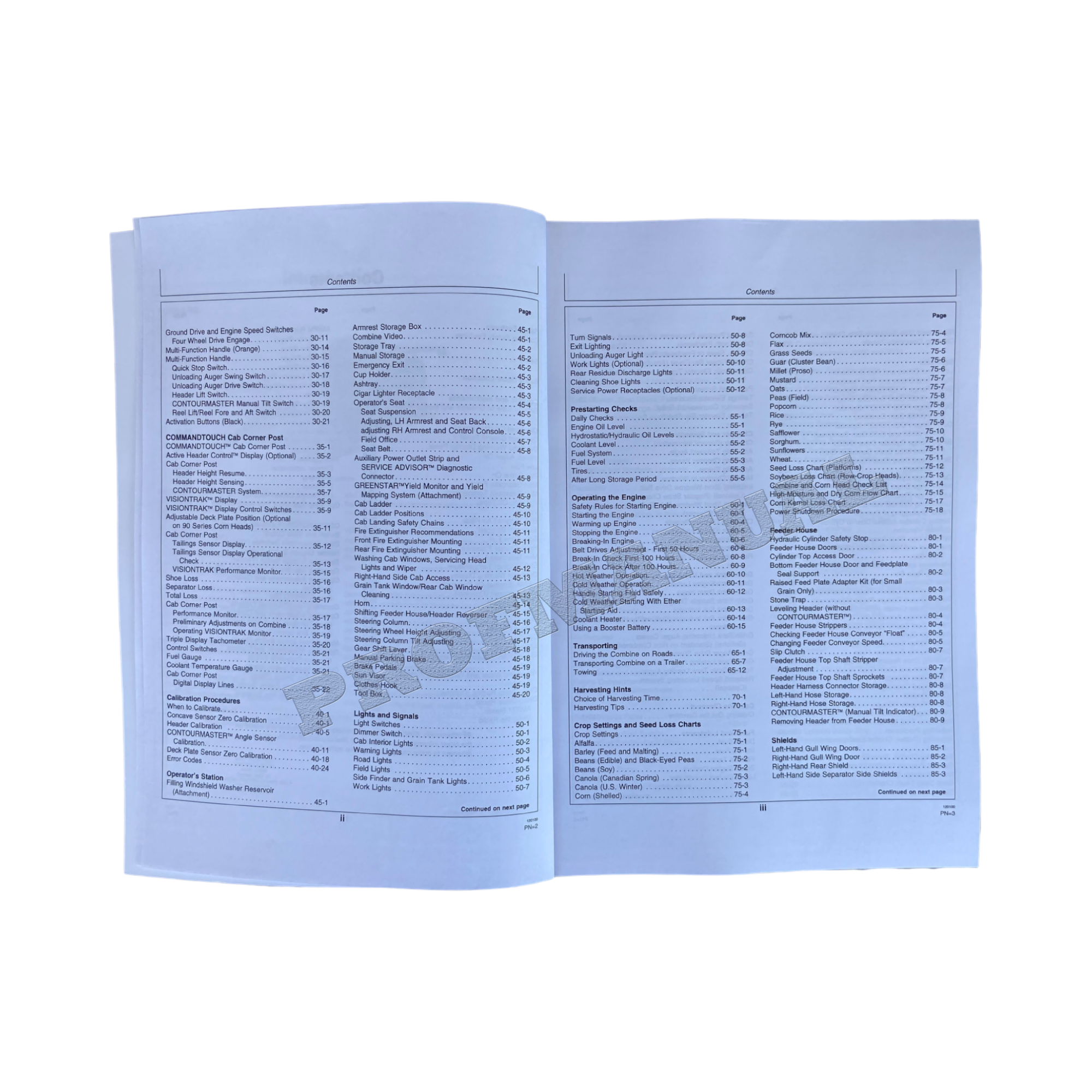 Manual del operador de la cosechadora John Deere 9450, 9550 y 9650 + ¡Extra! OMH175213 