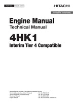 Hitachi 4HK1 Interim Tier 4 Engine Full Service manual set 2 books