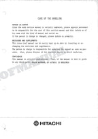 HITACHI UH101 Excavator Repair Service Manual