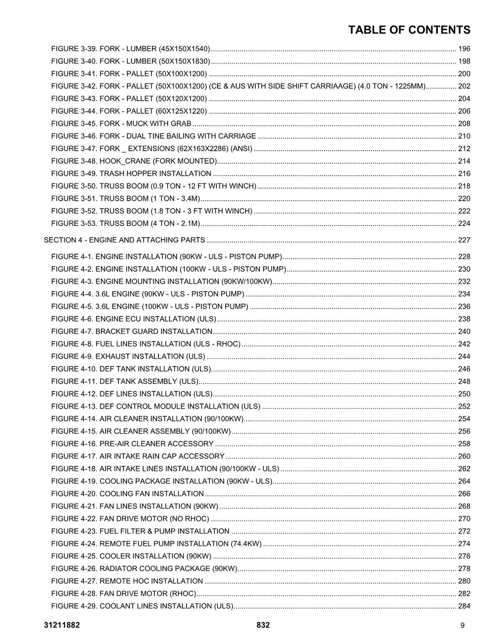 Manual del catálogo de piezas del manipulador telescópico JLG 832