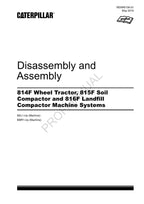 Caterpillar Cat 815F 816F Compactor Machine SYS Disassem Assem Service Manual