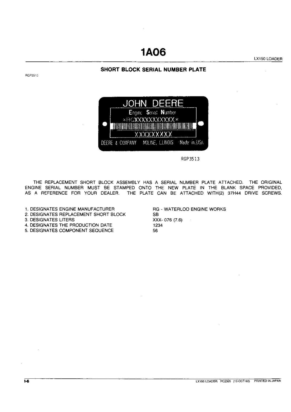 Hitachi LX150-2 Export Wheel Loader Parts Catalog Manual SN 02101-up