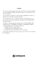 HITACHI UH063 EXCAVATOR SERVICE MANUAL