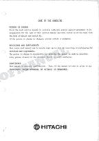 HITACHI WH073D Excavator Repair Service manual