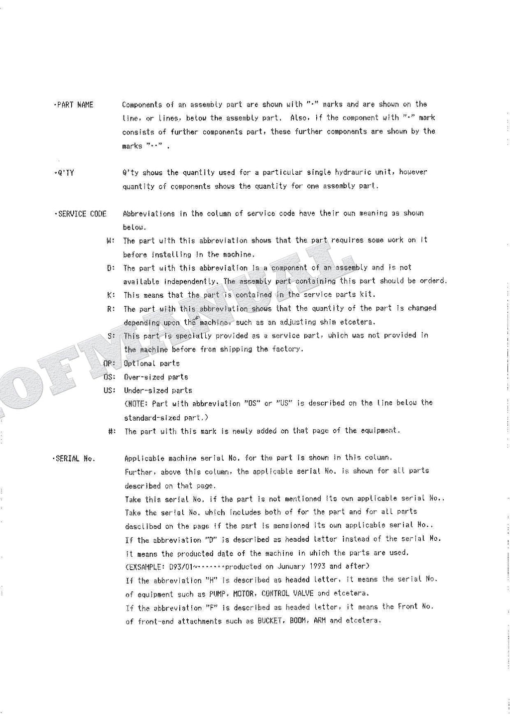 HITACHI EX120K-2 Equipment Component Excavator Parts Catalog Manual