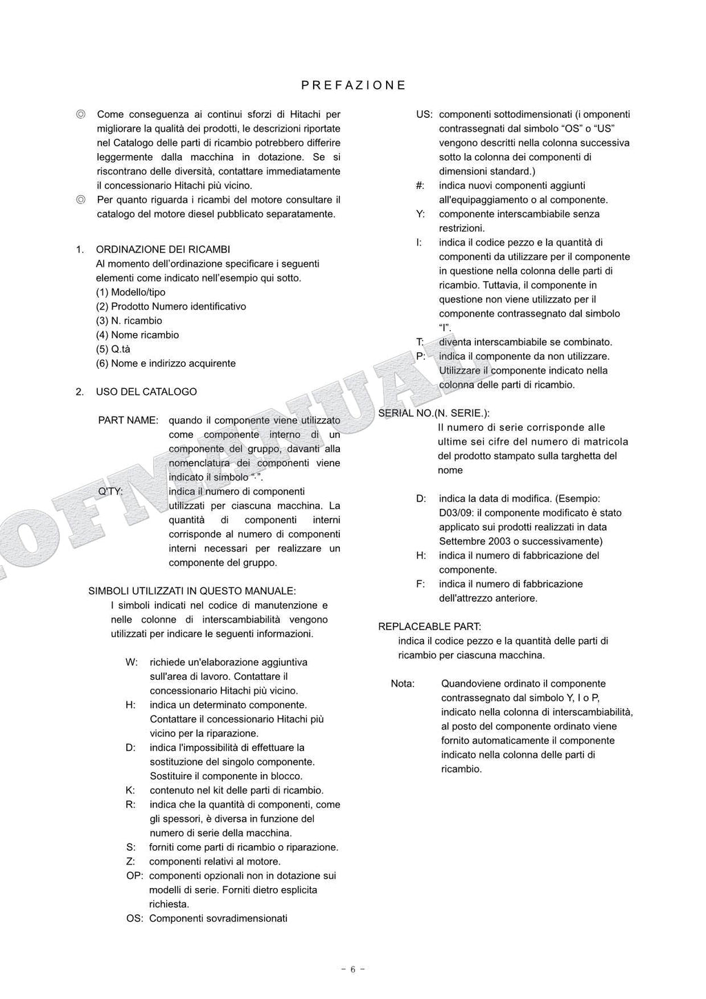 HITACHI ZAXIS ZX60USB-3 ZX60USB-3F Excavator Parts Catalog Manual