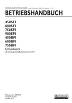 New Holland 450BFI 450SFI 600BFI 600SFI Schneidwerk    Betriebsanleitung