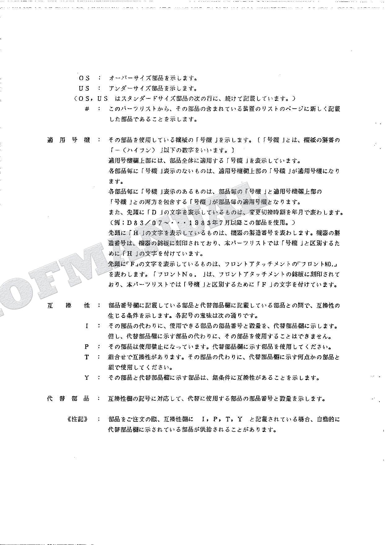 HITACHI UH025SR-7 UH033SR Equipment Component Excavator Parts Catalog Manual