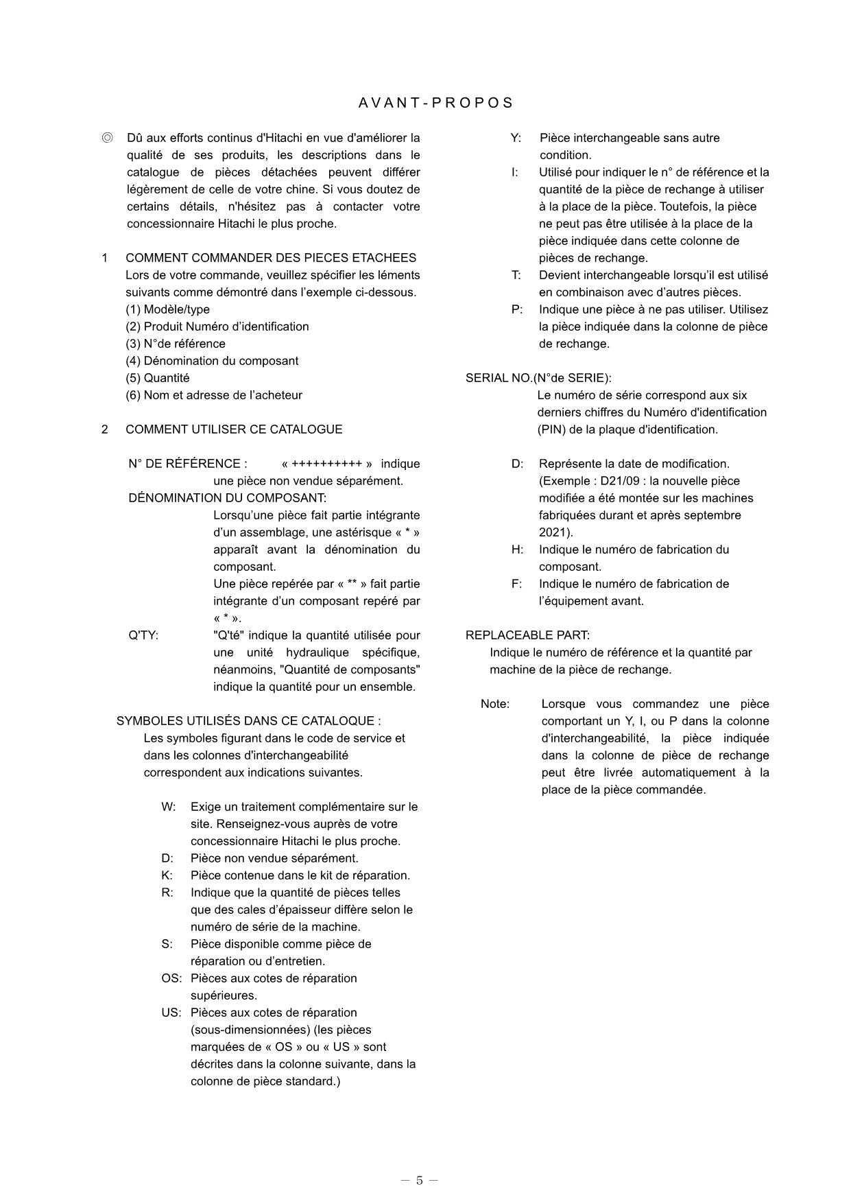 Hitachi ZW310-6 Equipment Component Wheel Loader Parts Catalog Manual