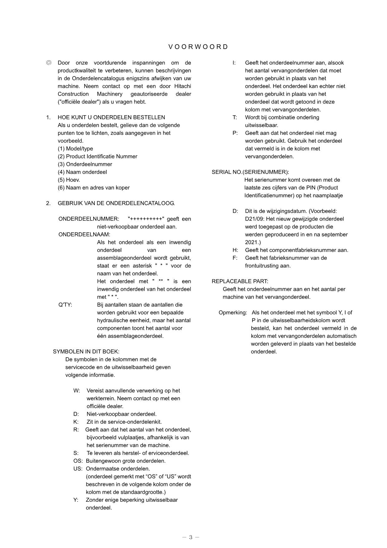 Hitachi ZW550-6 Equipment Component Wheel Loader Parts Catalog Manual