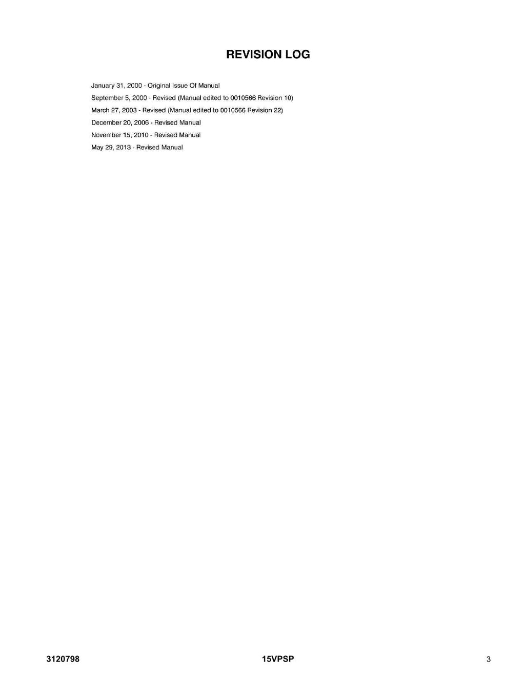 JLG 15VPSP Vertical Mast Parts Catalog Manual 3120798