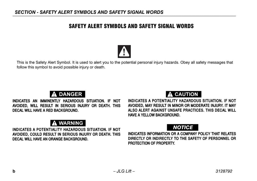 JLG X390AJ Compact Crawler Boom Maintenance Operation Operators Manual