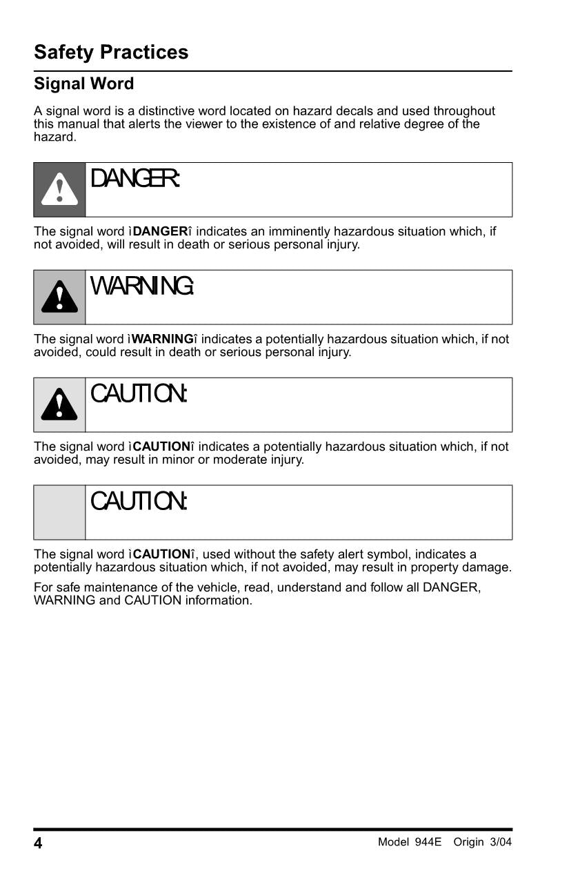 LULL 944E-38 Telehandler Maintenance Operation Operators Manual