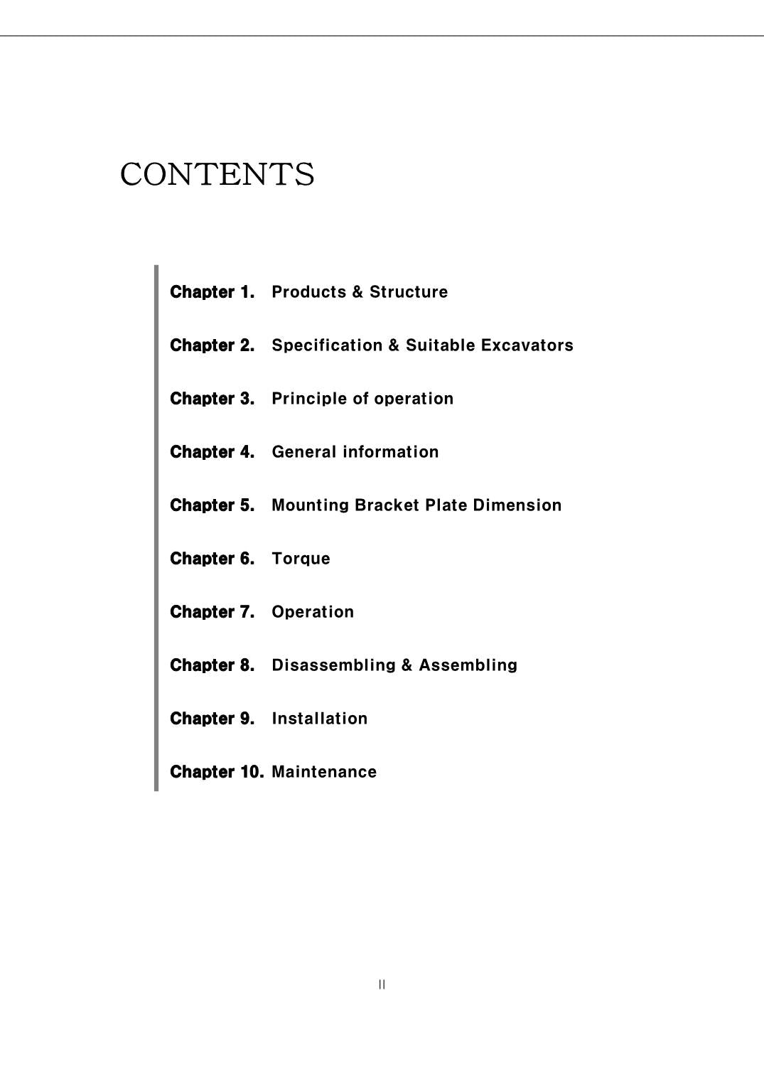 Hyundai HDB-S Breaker CRAWLER EXCAVATOR Operators Maintenance Manual