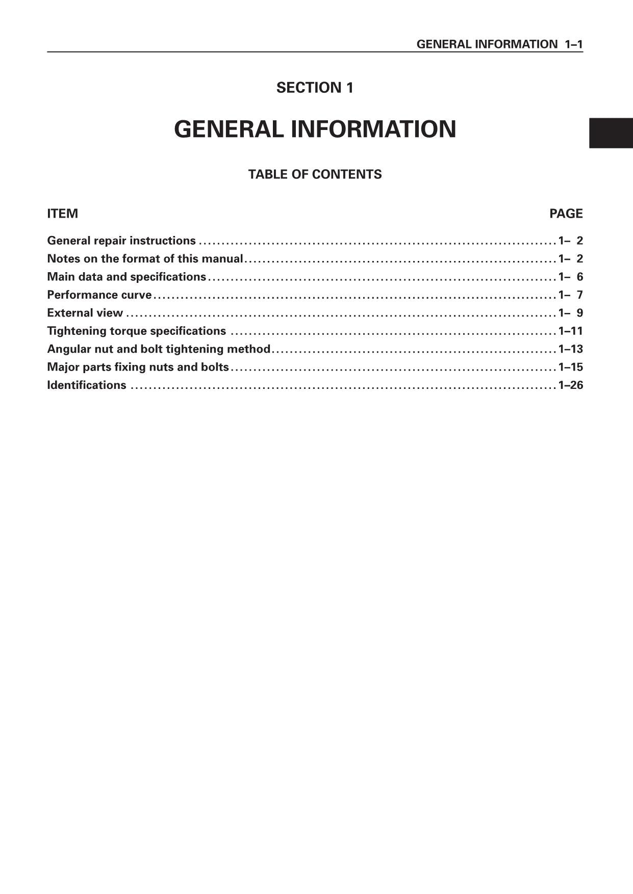 Hitachi 6BG1 Tier2 Engine Service manual