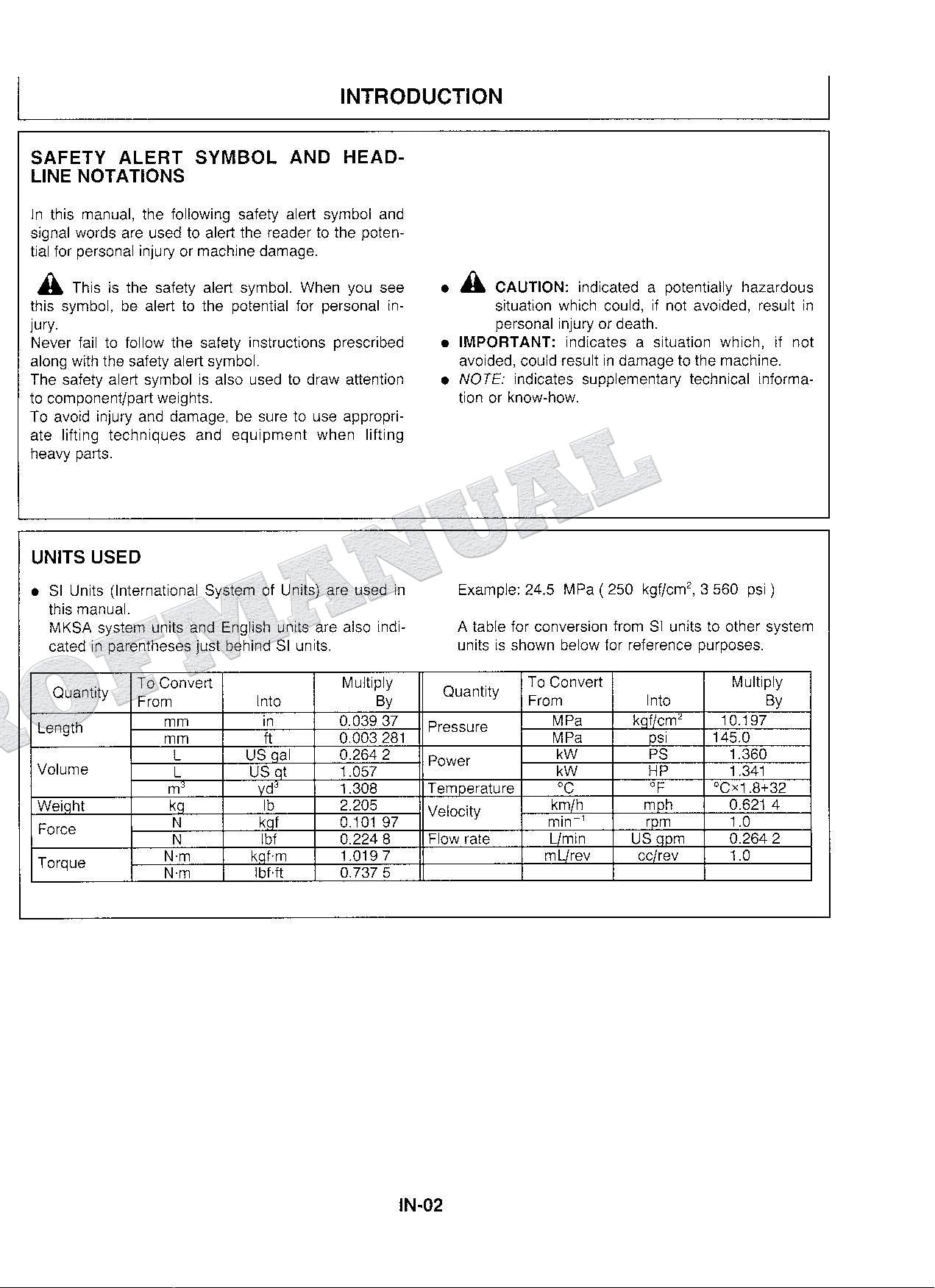 HITACHI EX300-3 Excavator Workshop manual  With information on Engine Repair