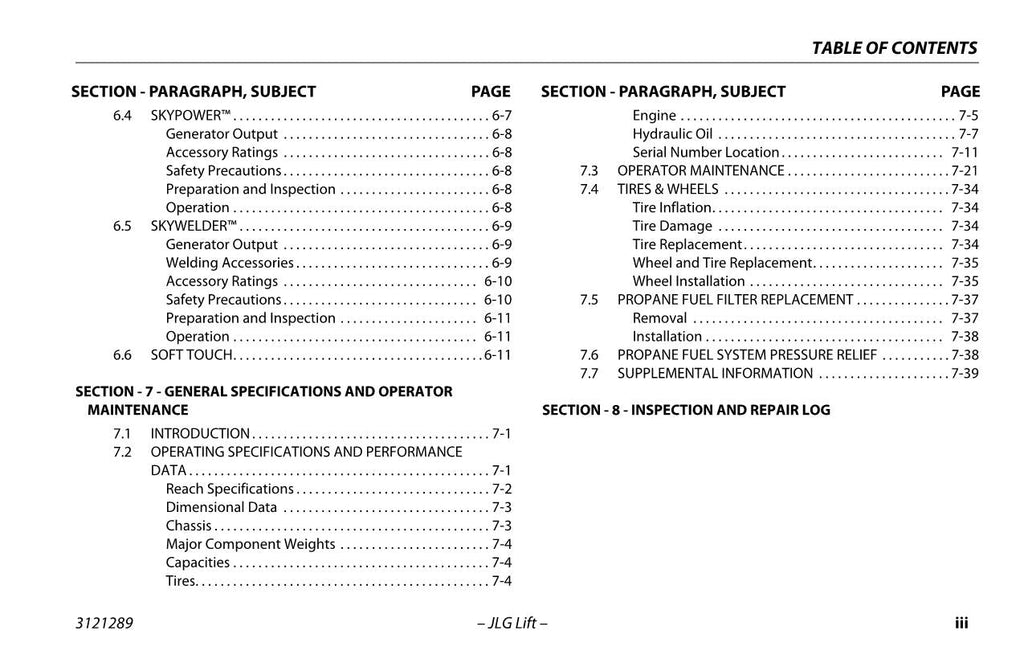 JLG 450A Series II 450AJ Series II Boom Lift Operators Manual
