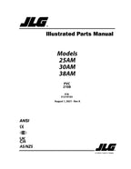 Manual del catálogo de piezas del mástil vertical JLG 25AM 30AM 38AM 31219103