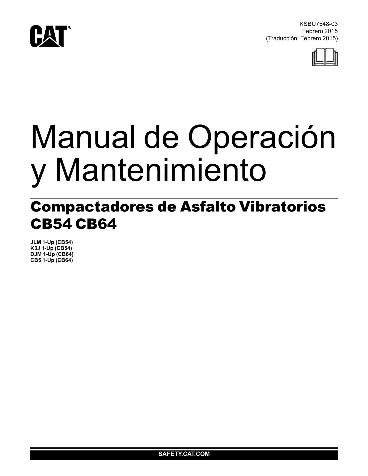 Caterpillar CB54 CB64 Compactadora Manual de Operación y Mantenimiento Español