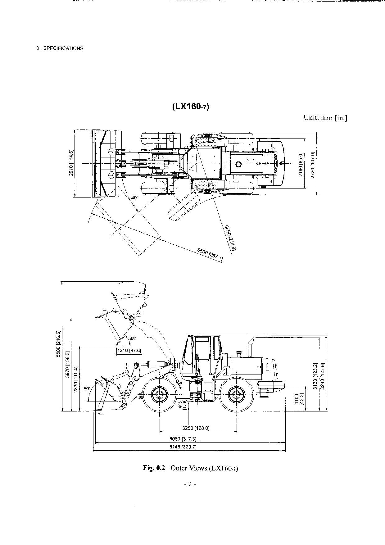 Hitachi LX130-7 LX160-7 LX190-7 LX230-7 Wheel Loader Tech Manual +Schem