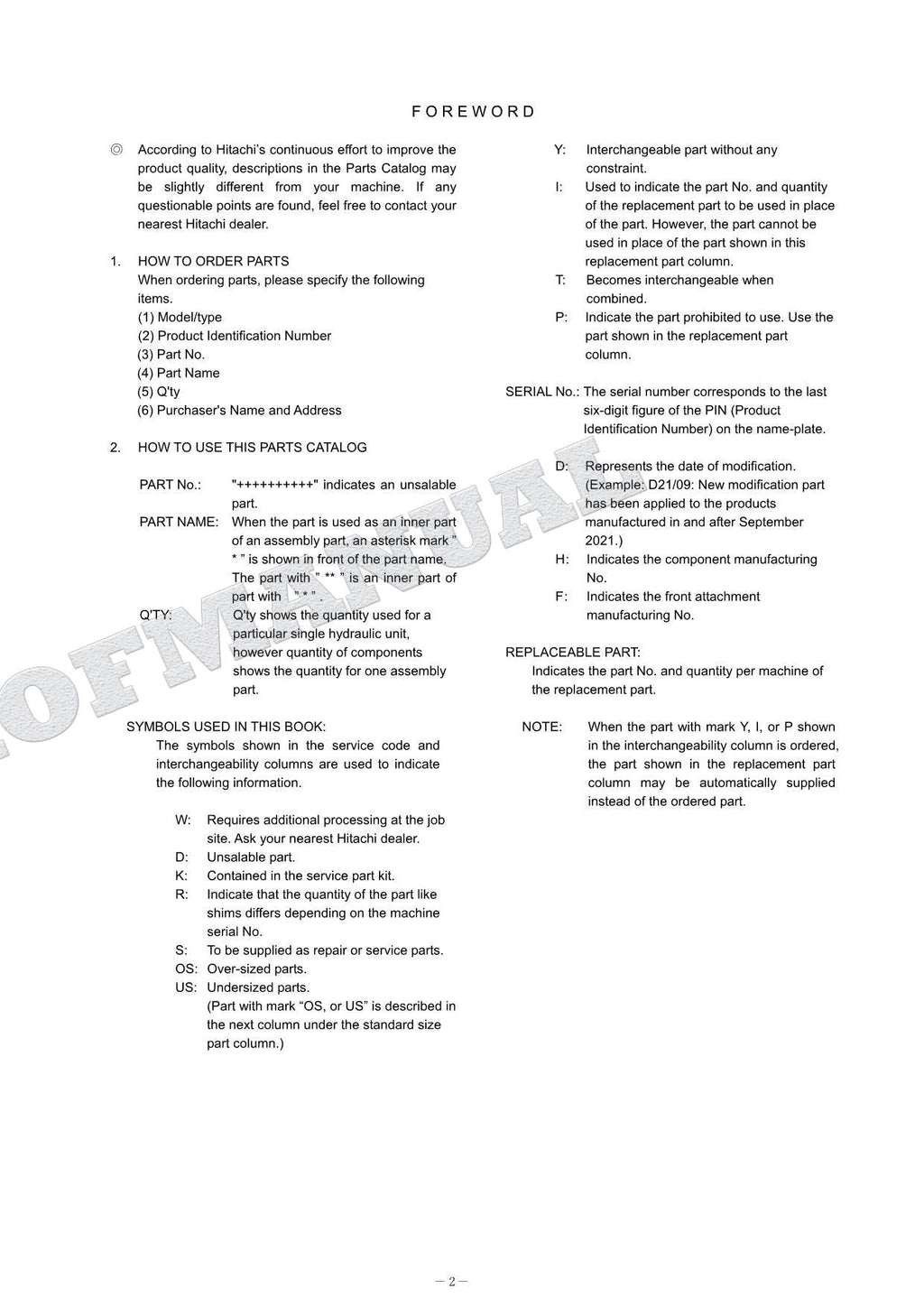 Manual del catálogo de piezas de excavadoras HITACHI ZX130-7 130LCN-7 Oceanía Spec Equipment